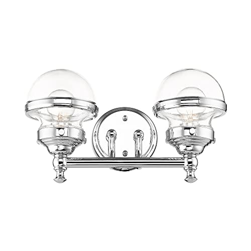 Image of Livex Lighting 2 Light Polished Chrome Bath Vanity 17412-05