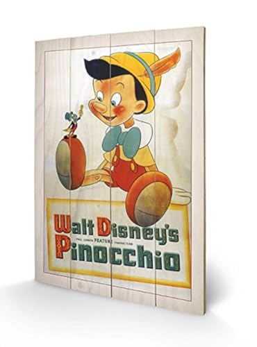 Cuadro de madera Pinocchio Conscience Pyramid International multicolor de 40x59 cm 2