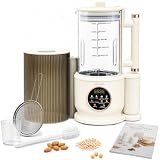 Adorabby Nut Milk Maker Machine with Sound Shield, 53oz Soy Milk Maker Blender, 12-Blade Blender, 9-in-1 Almond Milk Maker for Oat Milk, Juice, Corn Juice, Baby Food, Self-Cleaning, 24H Delay Start