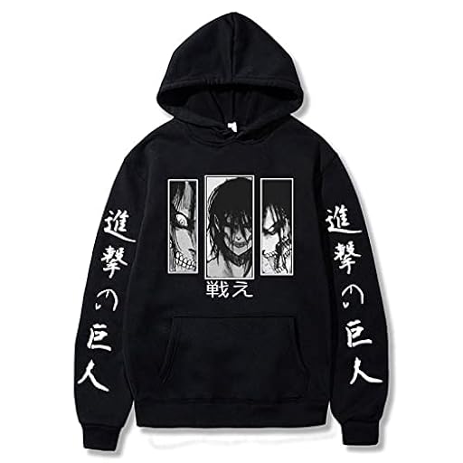 zhedu Anime Aot Hoodies Eren Jaeger Graphic Hoodie Manga Black Sudadera con Capucha De Manga Larga De Gran Tamaño Unisex (L,Color 01) | Ya disponible en tu tienda friki favorita! En mundofriki.es! zhedu Anime Aot Hoodies Eren Jaeger Graphic Hoodie Manga Black Sudadera con Capucha De Manga Larga De Gran Tamaño Unisex (L,Color 01) | Ya disponible en tu tienda friki favorita! En mundofriki.es!