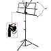 EASTROCK Folding Music Sheet Stand 2 in 1 Dual-Use Portable Foldable Music Stand Desktop Book Stand with Carrying Bag, Lightweight Metal Music Stand Holder Suitable for Instrumental Performance