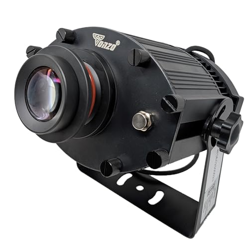 Image of TONZO 200W LED Logo Projector Light, 22000 Lumens, 7-55ft Range, 1 Custom Lens, IP67 Waterproof Outdoor GOBO Projector with Remote, Static & Rotating Signage Light for Shop Event Business Storefront