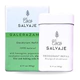 COCO SALVAJE Natural Deodorant Stick for Women & Men | Aluminum Free Deodorant with Magnesium | Non toxic, Vegan, Hypoallergenic, Pregnancy Safe | Organic Ingredients | 2.11oz GALERAZAMBA (Lemongrass)