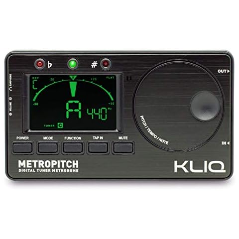 KLIQ MetroPitch - Metronome Tuner for All Instruments - with Guitar, Bass, Violin, Ukulele, and Chromatic Tuning Modes (MetroPitch, Black) Cover
