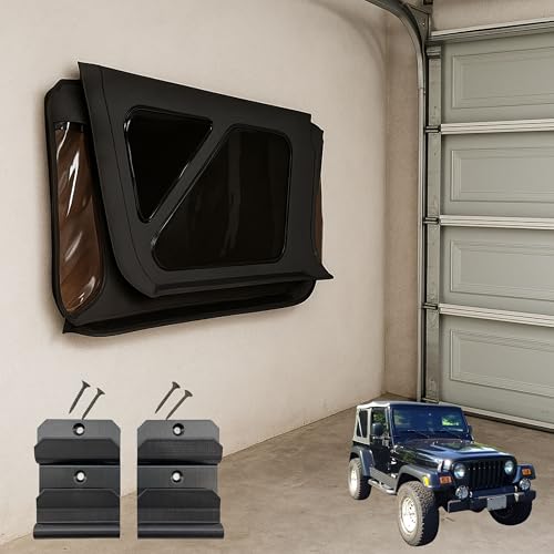 Soft Top Side & Rear Window Wall Mounting Storage Brackets for Jeep Wrangler YJ TJ LJ JK JKU JL JLU 1986-2025