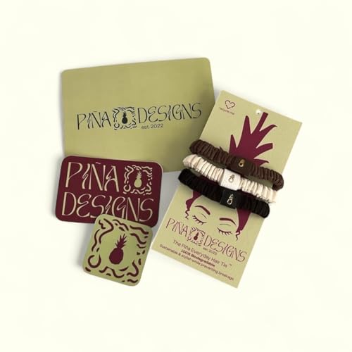 Pina Designs Eco-Friendly Hair Ties – NO Damage, Plastic-Free, Made