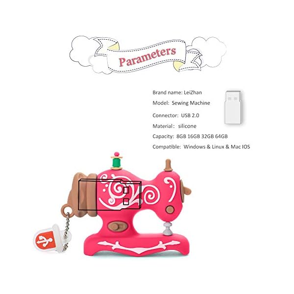 64GB USB-Stick Hochgeschwindigkeits-Silikon Memory Stick Cartoon Speicherstick Flash-Speicher-Stick Pen Drive Laptop… – Bild 3