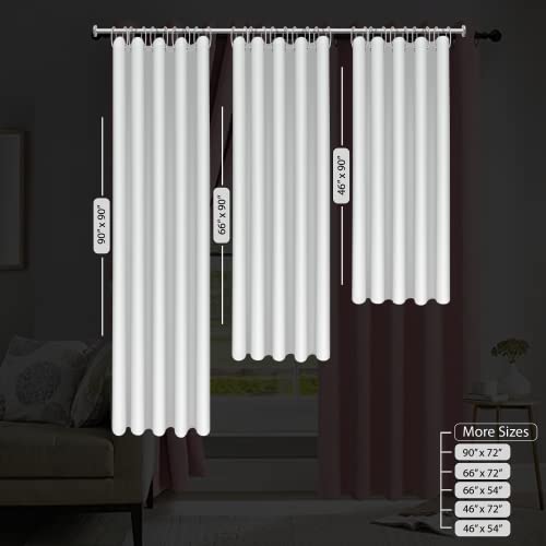 CHARKHAH Thermal Insulated Window Semi Blackout Curtains for Bedroom Living Room Ultra Soft Energy Saving Fabric with Eyelets Ring top and Pair of Curtain (Blush Pink, 46" Wide x 54" Drop) - Image 7