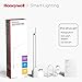 Honeywell LED Desk Lamp with USB Charging Ports - Sunturalux™ HWT-H01 Stepless Dimmable Eye Caring Table Lamp for College Dorm Home Office, Foldable Small Bedside Lamp for Bedroom with Base White
