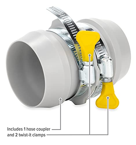 Image of Camco RV Universal Internal Sewer Hose Coupler | for Internally Connecting Two RV SewerHoses | Compatible with All Brand Sewer Hoses & Kits (39212), Gray (Pack of 3)