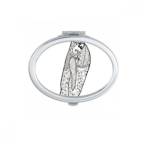 Miroir compact pingouin ovale pour corriger son maquillage facilement en déplacement
