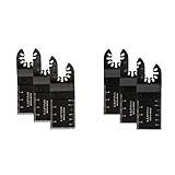 Lupan 6 pcs Metal/wood Oscillating Multitool Saw Blade Set Fits Fein Multimaster, Porter Rockwell Cable ,Black & Decker ,Bosch Craftsman ,Ridgid Ryobi ,Makita Milwaukee ,Dewalt, Chicago and more