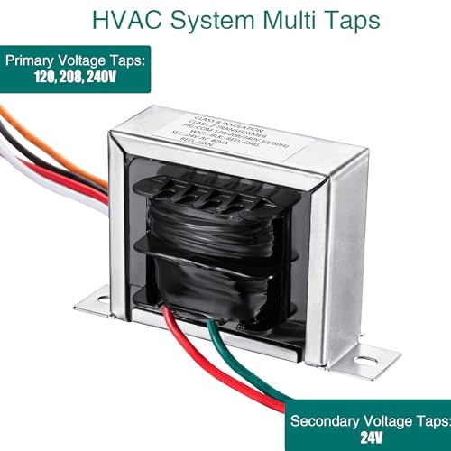 1 pack 24v 40va control transformer primary 120 208 240v secondary 24v hvac furnace transformer multi tap