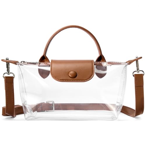 BOSTANTEN Clear Bag for Stadium Approved Small Crossbody Purse Handbags for Concerts Sports Events