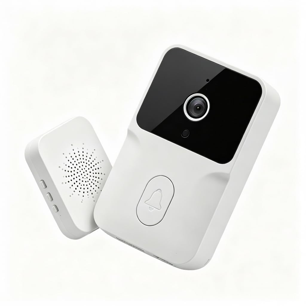 Timbre de vídeo WiFi 1080P con cámara y visión Nocturna, Audio bidireccional, instalación fácil, detección de Movimiento,Seguridad Inteligente para el hogar，Se Requiere suscripción