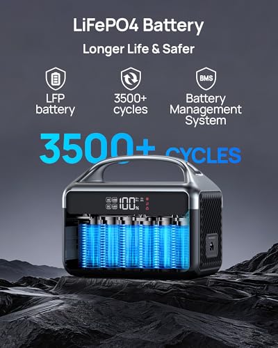 Image of DaranEner Portable Power Station, 300W (Surge 600W) 192Wh Power Bank with 110V AC Outlet, LiFePO4 Battery for Home Emergency, Camping, Travel,& Outdoor Electronics(Option Solar Generator)