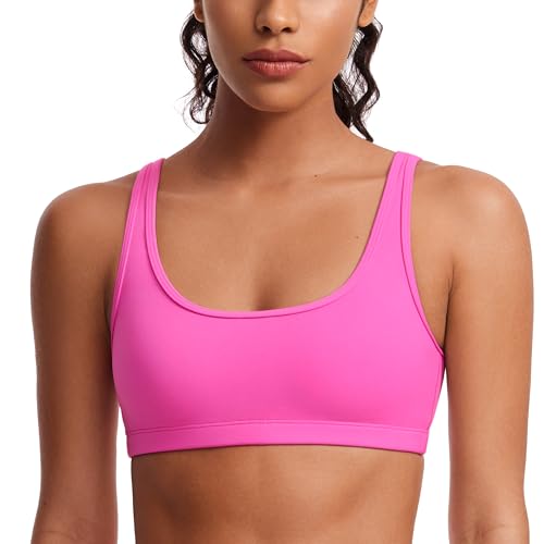 Image of CRZ YOGA Butterluxe Mini Sports Bras | Light Support, Removable Pads, Yoga, Extremely Soft, U Back, Scoop Neck, for Women