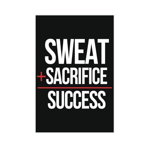 Affiche de musculation motivation poster de sport sur toile sans cadre 40x60cm pour chambre