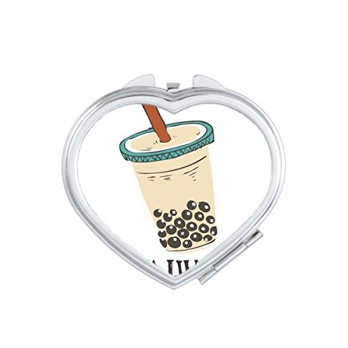 Miroir compact cœur stinky tofu petit cadeau portable mignon