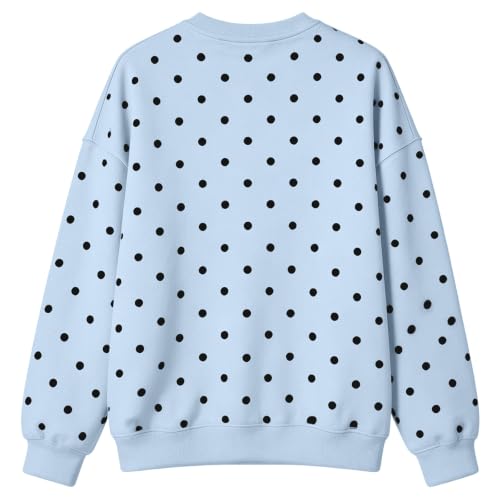 Polka Dot Sweatshirts Women Oversized Fall Crew Neck Casual Clothes - image 6