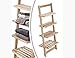 Kasahome Scaffale da Parete Inclinato Legno Scaffali Pieghevole Decorativo Salvaspazio 4 Ripiani Mensole 100 cm