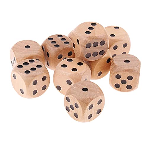 Dados de madera para juegos familiares y tardes de entretenimiento con niños y adultos en casa