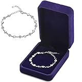 Mezchi 925 Sterling Silver Heart Bracelet for Women Girl, Adjustable Love Heart Bracelet with Cubic Zirconia, Jewelry Heart Anklets Chain Gift with Blue Velvet Gift Box, for Girlfriend, Wife, Grandma, Mom, Birthday, Valentine's Day