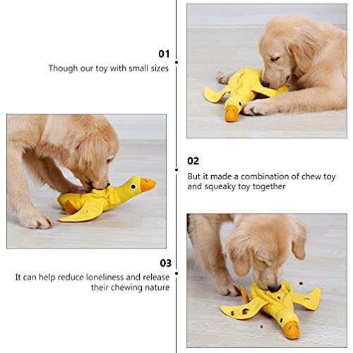 Balacoo Cão Mastigar Brinquedos Interativos Brinquedos Do Cão de Pelúcia Em Forma de Pato Brinquedos