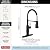 Delta Faucet Theodora Pro Commercial Style Kitchen Faucet with Pull Down Sprayer, Matte Black Commercial Kitchen Faucet, Spring Kitchen Faucet, Delta Kitchen Sink Faucet, Matte Black 18804Z-BL-DST