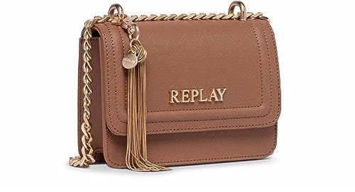 Sac bandoulière Replay femme simili cuir noir élégant