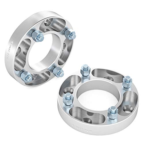 Rocktrix - 1 Inch Atv Wheel Spacers (4X110, 74Mm Bore, 10X1.25 Studs Nuts) Compatible With Honda Yamaha Suzuki Bombardier (Read Listing For Year Model Info) Utv V4 25Mm Silver 2Pcs #TOP4