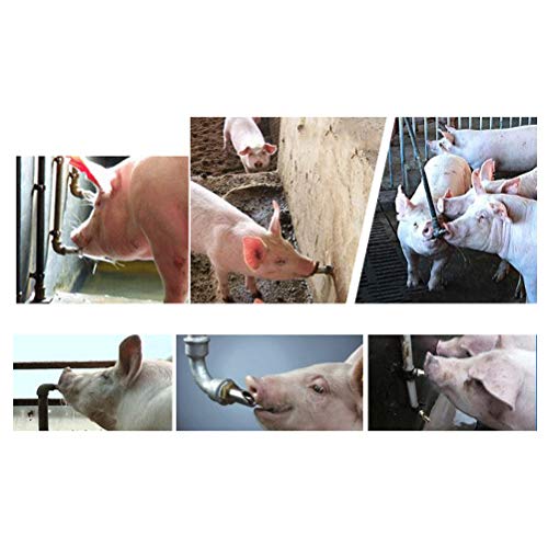 image for BUYGOO 10Pack Pig Nipple Waterer, Hog Nipple Waterer, 1/2