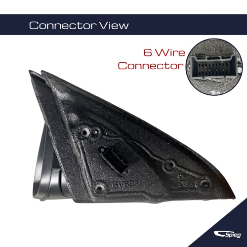 Spieg Gm1320486 Driver Side Mirror Replacement For Buick Regal 2011-2017 Power Heated Turn Signal Light Paintable Black 6Pin (Lh) #TOP5
