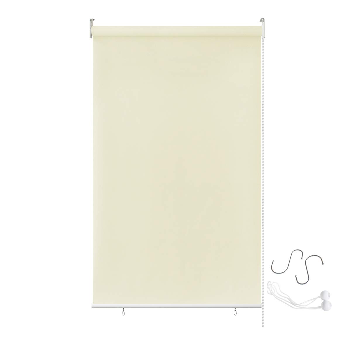 AUFUN Außenrollo Balkon Outdoor Rollo Wetterfest | Outdoorrollo Sonnenschutz Balkonrollo UV Schutz, Reflektierende Thermofunktion für Fenster & Türen