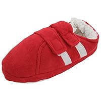 SlumberzzZ Boys Sporty Trainer Style Easy Fastening Slippers Red 11-12 UK
