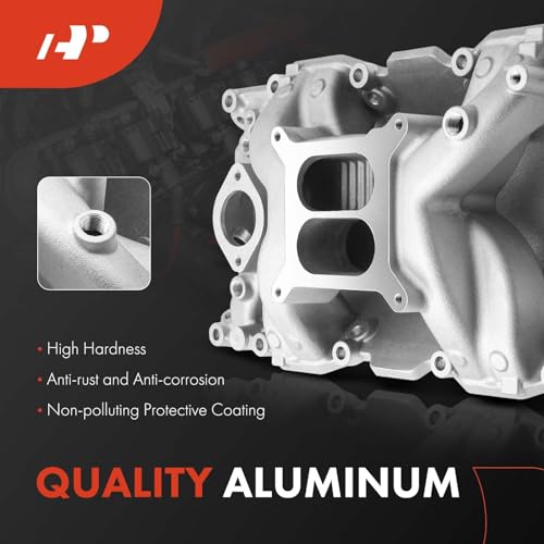 A-Premium Engine Aluminum Dual Plane Intake Manifold Compatible with Chrysler LA, Magnum, 318 340 360 8Cyl 5.2 5.9L, fits for Chrysler, Dodge, Plymouth & More Vehicles - 1967-2003, 1500-6500 RPM