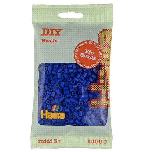 HAMA - sachet de perles à repasser bio midi | env. 1000 perles | loisirs créatifs et mosaïques pour enfants dès 5 ans | jeu créatif durable et décoration...