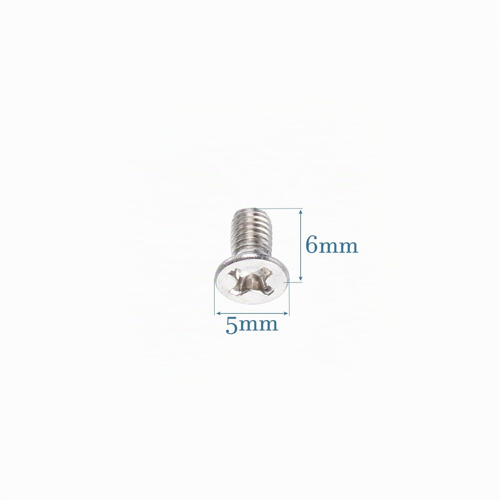 QUARKZMAN Viti a Testa Svasata M3 x 6mm x 50 Pezzi in Acciaio Inossidabile 304 per Fissaggio e Costruzione Domestica, Utensili e Macchine, [Argento]