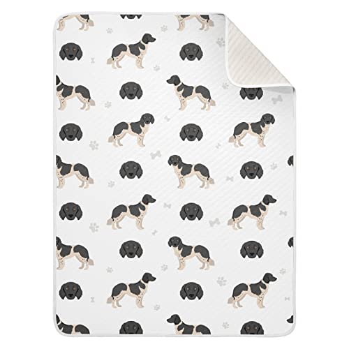 Image of Swaddle Blanket Stabyhoun Coat Cotton for Infants, Receiving Lightweight Soft Swaddling for Crib, Stroller, Nursery, 30X40 in