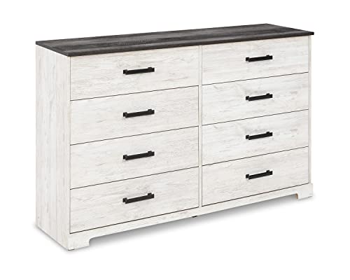 Signature Design by Ashley Shawburn Modern Farmhouse 8 Drawer Dresser, Whitewash & Dark Gray Signature Design by Ashley Shawburn Modern Farmhouse 8 Drawer Dresser, Whitewash & Dark Gray