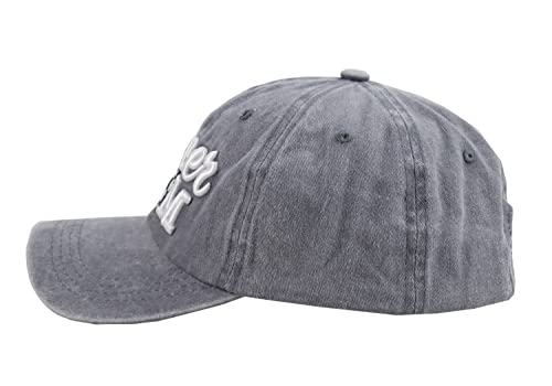 Image of Distressed Soccer Mom Baseball Cap for Women, Adjustable Washed Embroidered Sun Hat for Mama