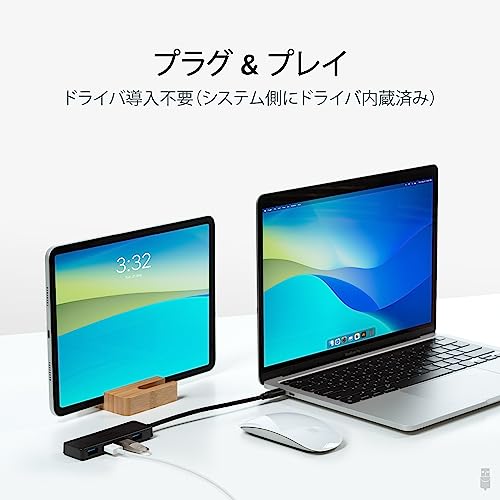 Plugable USB C to USB Adapter Hub, 4 Port USB 3.0 Hub, USB Splitter for Laptop Compatible with Windows, MacBook Pro/Air - Image 3