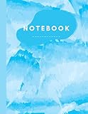 notebook: light blue design simple and cool design lined notebook for kids, teenagers and adults college and primary school 8,5*11 - 100 pages