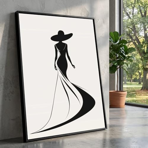 Fresque murale moderne silhouette femme pour briser la monotonie