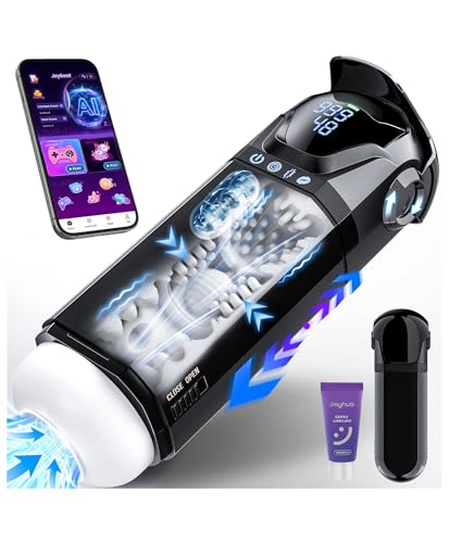 EORONE Male Masturbator Mens Sex Toys - Penis Pump Sex Toy for Men with 9 Sucking & 9 Thrusting & 9 Vibrating, APP Control Adult Toys Pocket Pussy 3D Male Stroker, Visual Screen Sex Machine