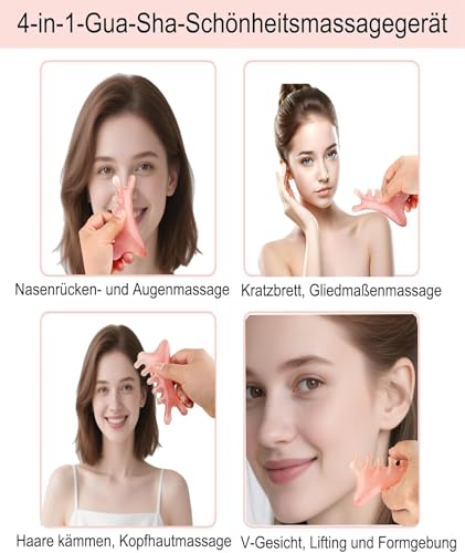 Image of 2PCS Lymphatic Contour Face Brush, 4-in-1 Massage Comb Set, Facial Contouring Tool for Puffiness Reduction and Skin Tone Enhancement, Double-Sided Design for Gentle Lymphatic Drainage