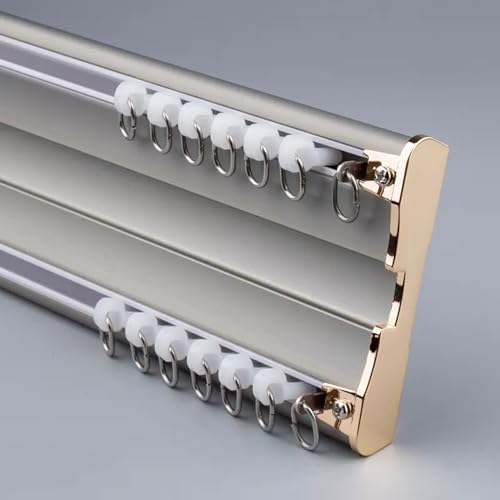 Aluminiowy system szyn sufitowych z podwójną szyną do rozdzielacza pomieszczenia, łatwa instalacja, nowoczesny wystrój wnętrz, idealny do pomieszczeń domowych i biurowych