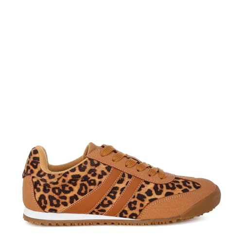 Panther Leopard Print Microfiber Sneakers