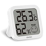 dretec(ドリテック) 温湿度計 デジタル 温度計 湿度計 大画面 コンパクト O-271WT(ホワイト)