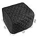 4 slice Toaster Cover, Polyester Fabric Quilted Four Slice Toaster Appliance Dust-proof Cover For Kitchen Small Appliance Dust and Fingerprint Protection ( Black)